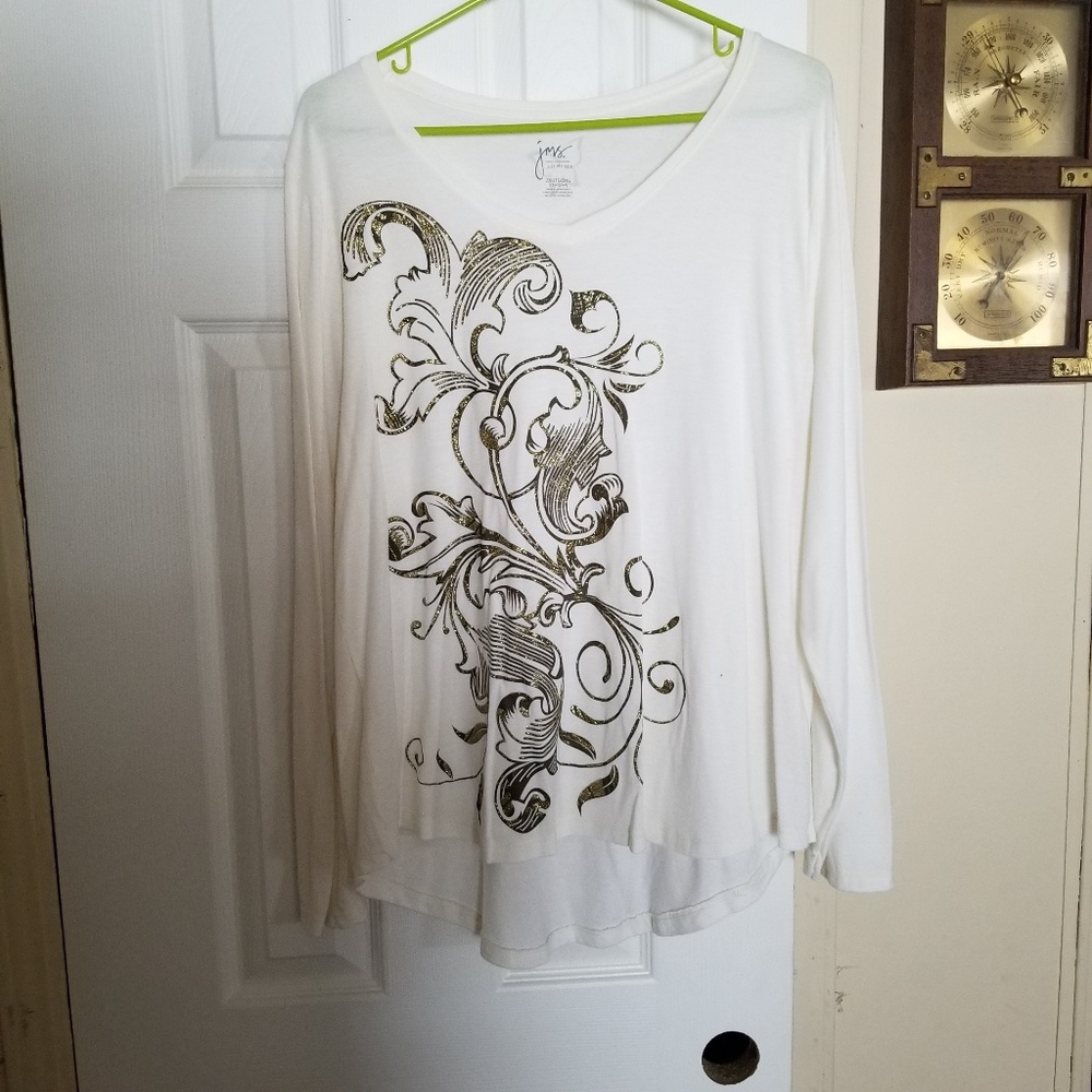 White and gold top